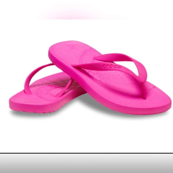 CROCS Women's Vibrant Pink Sandals - Picture 2 of 10